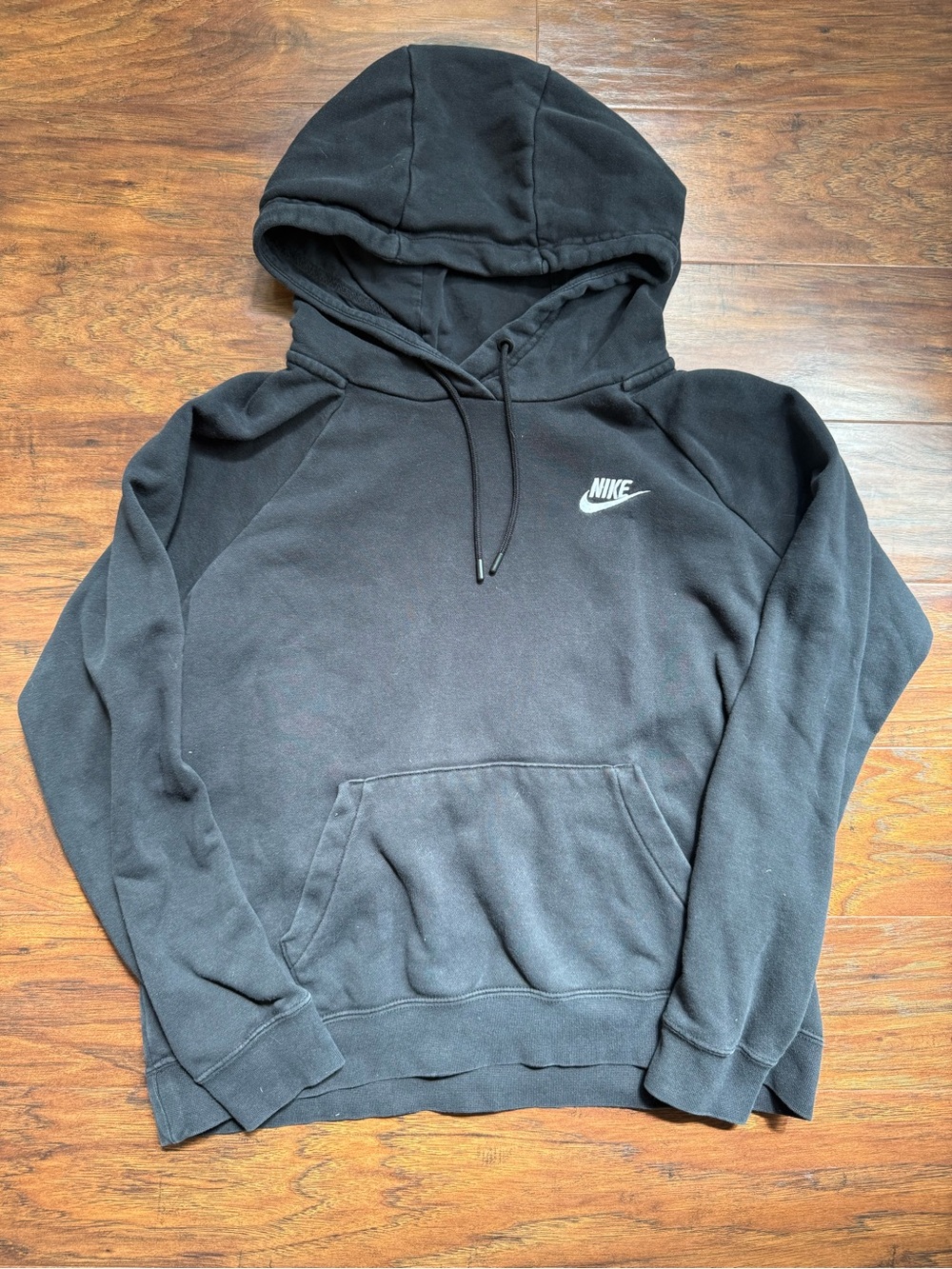 Nike Black Pullover Hoodie with White Swoosh